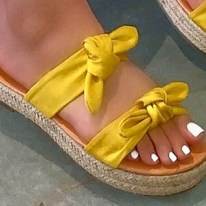 Bow Tie Sandal - Mustard